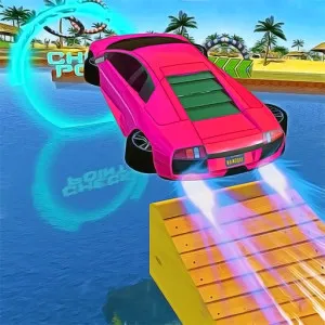 Water Car Stunt Racing 2019 3D Cars Stunt Games